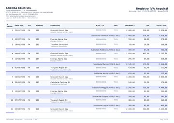 Anteprima: Registro IVA acquisti (esempio)